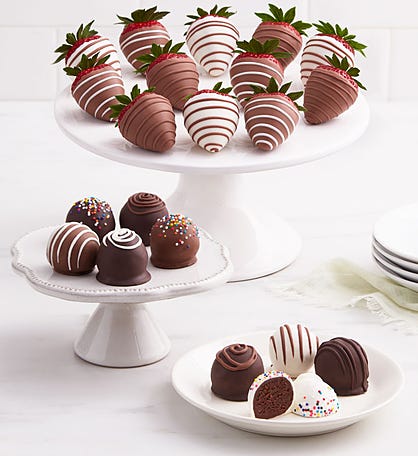 Brownie Truffles™  With Gourmet Drizzled Berries